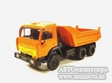 Автоминиатюра модели - КАМАЗ-55111-005, оранжевый  Элекон