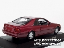 Автоминиатюра модели - Mercedes 600 SEC (C140) 1992 redmetallic Maxichamps