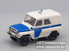 Автоминиатюра модели - УАЗ 469 Милиция, Милиция СССР , белый / голубой DeAgostini