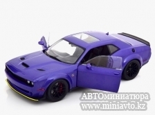 Автоминиатюра модели - Dodge Challenger RT Scat Pack Widebody 2020 purple-metallic 1:18 Solido