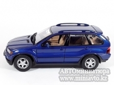 Автоминиатюра модели - BMW X5 E53 Metallic Blue 1999 1:24 Motormax