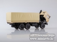 Автоминиатюра модели - КАМАЗ-43118 6x6 бортовой с тентом,песочный ПАО КАМАЗ