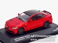 Автоминиатюра модели - Alfa Romeo Giulia Quadrifoglio 2016  красный металлик Solido