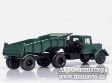 Автоминиатюра модели - МАЗ-200В с  самосвальным п/п МАЗ-5232В, зеленый Автоистория