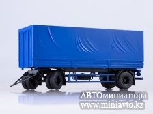 Автоминиатюра модели - Прицеп с тентом МАЗ-83781 синий Автоистория 
