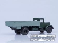 Автоминиатюра модели - ЯАЗ-200 бортовой, зелёный/серый Автоистория