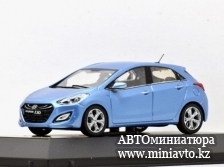 Автоминиатюра модели - Hyundai i30 5-дверный  2012 синий Premium X