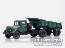 Автоминиатюра модели - МАЗ-200В с  самосвальным п/п МАЗ-5232В, зеленый Автоистория