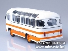 Автоминиатюра модели - ПАЗ-672М (городской, бело/оранжевый) Советский Автобус