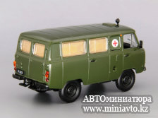 Автоминиатюра модели - УАЗ-452А,санитарный  Автолегенды СССР , хаки DeAgostini