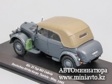 Автоминиатюра модели - Horch Kfz. 21 Typ 901 Cabrio DAK Tunisia 1941 Altaya