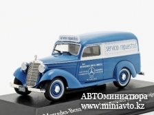 Автоминиатюра модели - Mercedes-Benz 170D Automotores J. M. Fangio 1954 синий / белый Altaya 