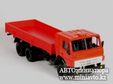 Автоминиатюра модели - КамАЗ 53212 бортовой, красный Элекон