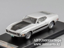 Автоминиатюра модели - Ford Mustang Mach I 1973 серебро / черный Premium X