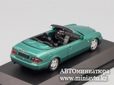 Автоминиатюра модели - MERCEDES-BENZ CLK Cabrio (1999), green metallic Schuco