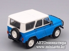 Автоминиатюра модели - УАЗ 31514, УАЗ на службе 3, голубой / белый DeAgostini