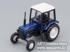 Автоминиатюра модели - Трактор МТЗ-82, синий / черный АГАТ