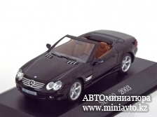 Автоминиатюра модели - Mercedes SL600 R230 Convertible 2003 black Altaya