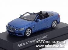 Автоминиатюра модели - BMW 4er F32 Convertible 2013 bluemetallic I-Scale 