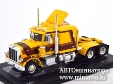 Автоминиатюра модели - Peterbilt 359 towing vehicle 1973 yellow/brown Ixo trucks