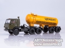 Автоминиатюра модели - КАМАЗ-54112 с полуприцепом-цементовозом ТЦ-11 ПАО КАМАЗ
