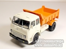 Автоминиатюра модели - МАЗ-503Б самосвал, белый/оранжевый Наш Автопром
