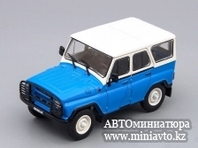 Автоминиатюра модели - УАЗ 31514, УАЗ на службе 3, голубой / белый DeAgostini