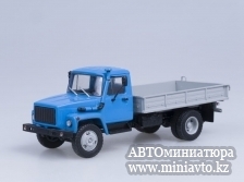 Автоминиатюра модели - ГАЗ–3309 (двиг. Д-245.7 Diesel Turbo) синий/серый Автоистория 