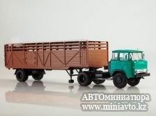 Автоминиатюра модели - КАЗ-608 с полуприцепом ОДАЗ-857Б Автоистория 