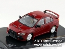 Автоминиатюра модели - MITSUBISHI LANCER EVO X Group N WRC Rally Edition 2007 dark red IXO