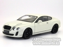 Автоминиатюра модели - Bentley Continental white  Welly 1:18
