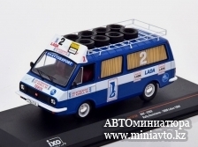 Автоминиатюра модели - RAF-2203 Van Rallye Assistance 1000 Lakes 1984 синий / Белый Ixo
