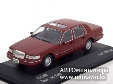 Автоминиатюра модели - Lincoln Town Car 1996 darkred White Box