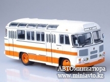 Автоминиатюра модели - ПАЗ-672М (городской, бело/оранжевый) Советский Автобус