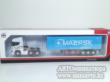 Автоминиатюра модели - Scania S770 6x4 White с п/п контейнер MAERSK 1:50 CPM