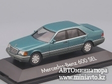 Автоминиатюра модели - MERCEDES-BENZ 600 SEL, green metallic / grey Herpa