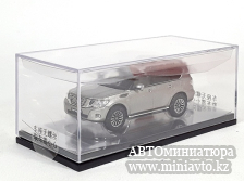 Автоминиатюра модели - NISSAN PATROL Y62  LHD Silvergrau 1:64 GCD