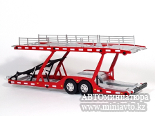 Автоминиатюра модели - Scania S770 6x4 Red  с п/п автовоз 1:50 CPM