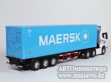 Автоминиатюра модели - Scania S770 6x4 White с п/п контейнер MAERSK 1:50 CPM