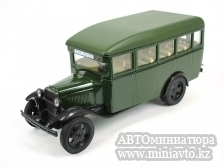 Автоминиатюра модели - ГАЗ-03-30 автобус (темно-зелёный) Наш Автопром
