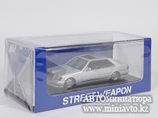Автоминиатюра модели - Mercedes-Benz S600 W140 silver 1:64 Street Weapon