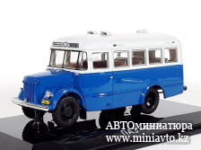 Автоминиатюра модели - ПАЗ-651 бело/синий DiP Models