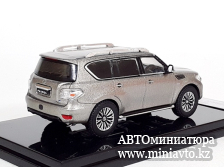 Автоминиатюра модели - NISSAN PATROL Y62  LHD Silvergrau 1:64 GCD