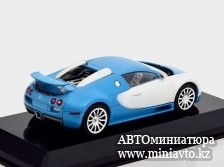 Автоминиатюра модели - Bugatti Veyron 16.4, light blue met.-white pearl, 2005 Altaya Supercars Collection