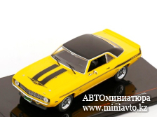 Автоминиатюра модели - Chevrolet Camaro Yenko SYC 1969 yellow/matt-black 1:43 Ixo