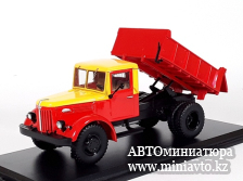 Автоминиатюра модели - МАЗ-205 самосвал жёлто/красный SSM