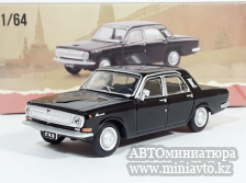 Автоминиатюра модели - GAZ-24 Volga black 1:64 Perka