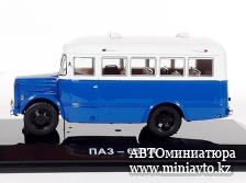Автоминиатюра модели - ПАЗ-651 бело/синий DiP Models