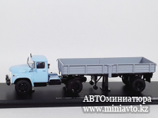 Автоминиатюра модели - ЗИЛ-130В1 + ОДАЗ-885 (поздняя решётка/голубая кабина) SSM
