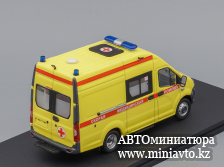 Автоминиатюра модели - Медицинская АСМП класса С* "Ковидная", желтый LenmodeL